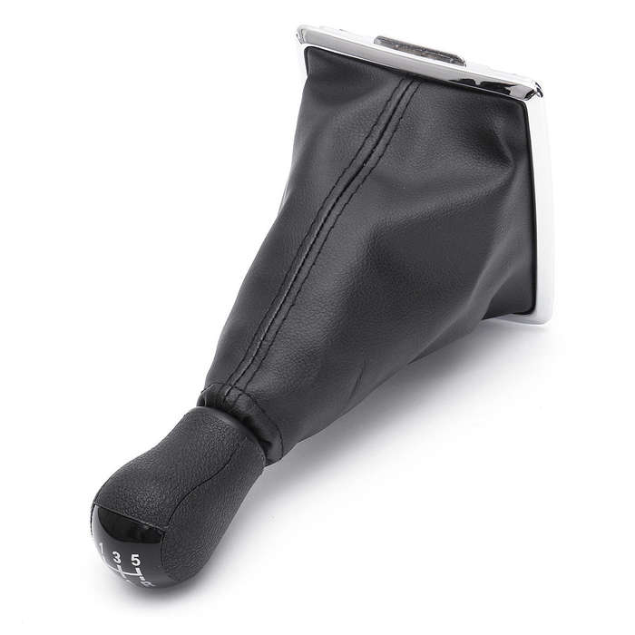 Silver - 5 Speed Gear Shift Knob Stick Lever Gear Shift Cover For Ford Focus MK II 05-08