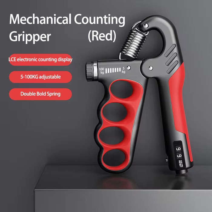 Red - KALOAD 5-100kg Adjustable Grip Strength Gym Wrist Expander Hand Strengthener Muscle Recovery H