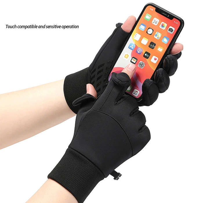 M - XANES Winter Warm Bike Gloves Touch Screen Outdoor Windproof Waterproof Cold-proof Gloves for Dr