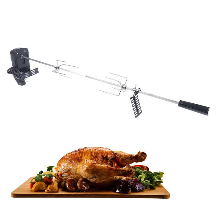 Silver - Stainless Steel Electric Barbecue Grill Barbecue Supplies Household BBQ Grill Barbecue Tool