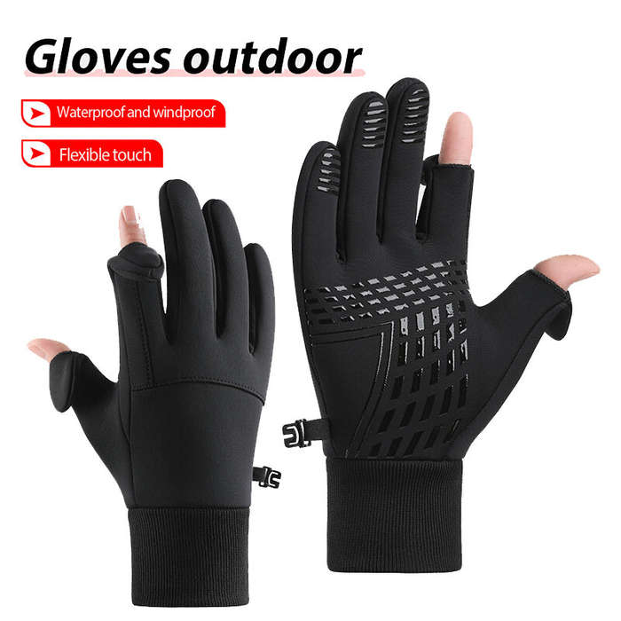 M - XANES Winter Warm Bike Gloves Touch Screen Outdoor Windproof Waterproof Cold-proof Gloves for Dr