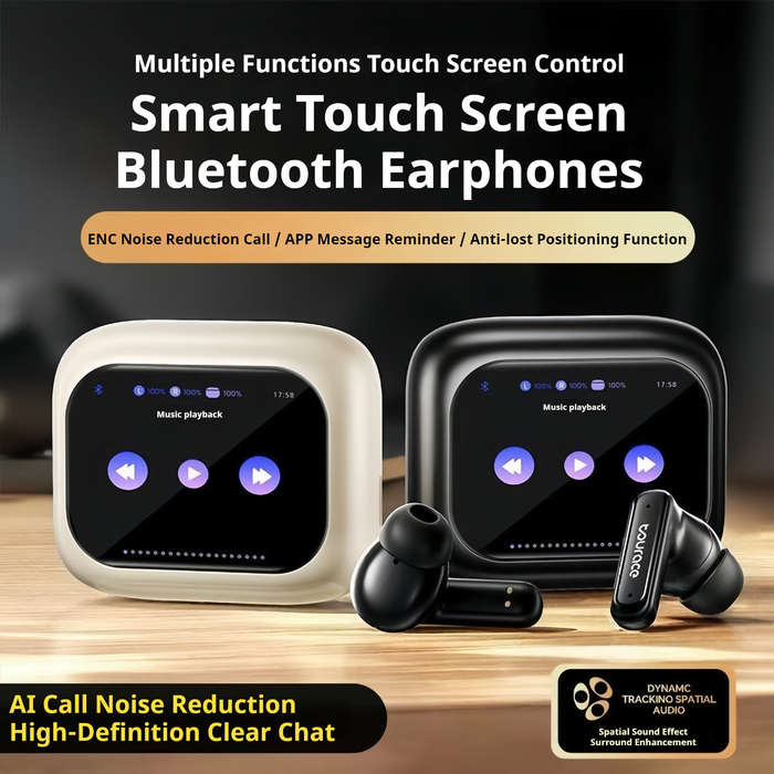 Standard Version - TY01 TWS bluetooth 6.0 Earbuds AI Wireless Translation Earphone with 2.01-inch Sc