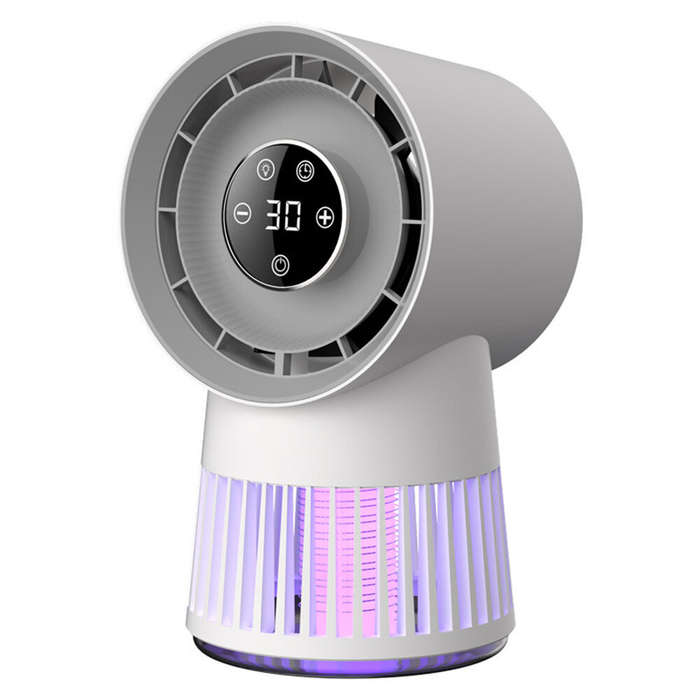 2400mAh - 2-in-1 Mosquito Killing Mini Desk Fan With 2400mAh Battery Electric Mosquito Killer USB Re