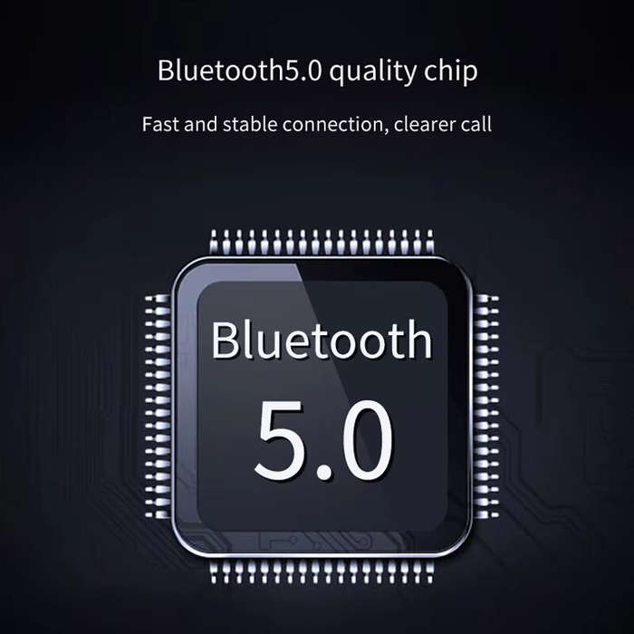 Black - Bluetooth Car Kit Handsfree Speakerphone Wireless with Microphone Bluetooth 5.0 Automatic Sh