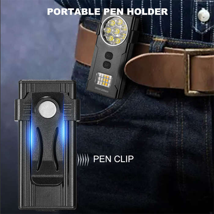 M - Ultra Bright Mini Rechargeable Head Lamp LED Clip-on Cap Light Waterproof Headlamp for Fishing C