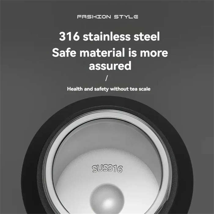Black - IPRee 1L Thermos Water Bottle 316 Stainless Steel Vacuum Flas Tumbler Coffee Cup Insulated H