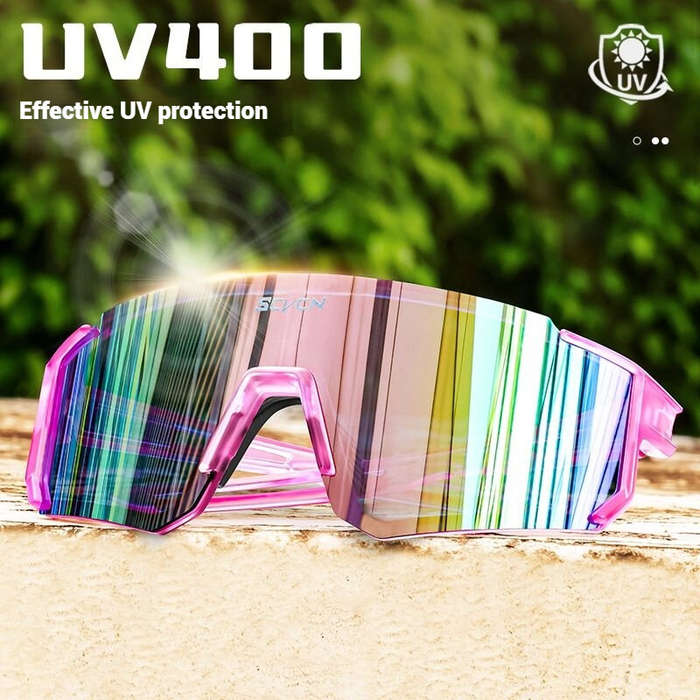 Green - SCVCN UV400 HD Polarized Cycling Sunglasses Women Men Outdoor Sports Bike Glasses Windproof