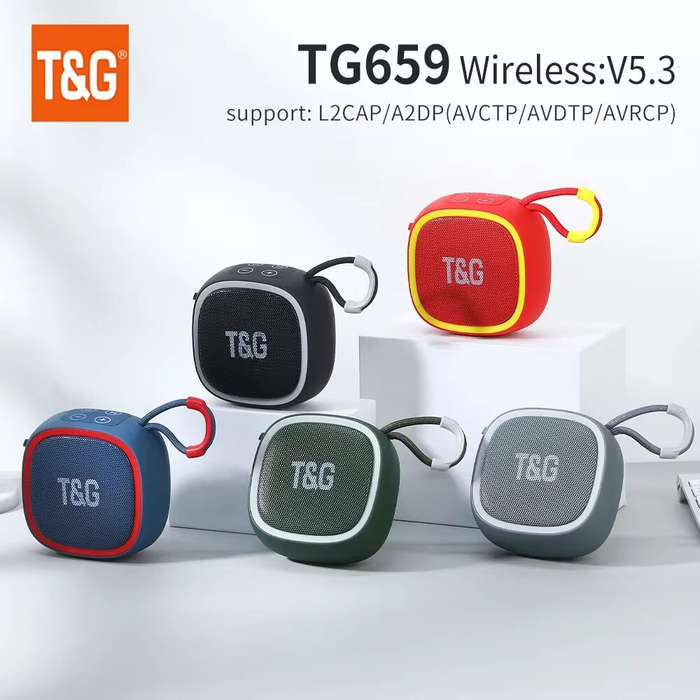 Blue - T&G TG659 bluetooth Speaker Portable Speaker Bass Diaphragm Hands-free Call Support TF Card A