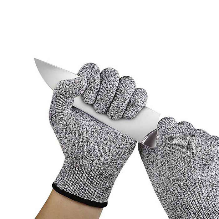#1 - 1 Pair Anti-cut Protective Kitchen Gloves 5 Level Protection Cutting Kitchen Gloves Safety Prot