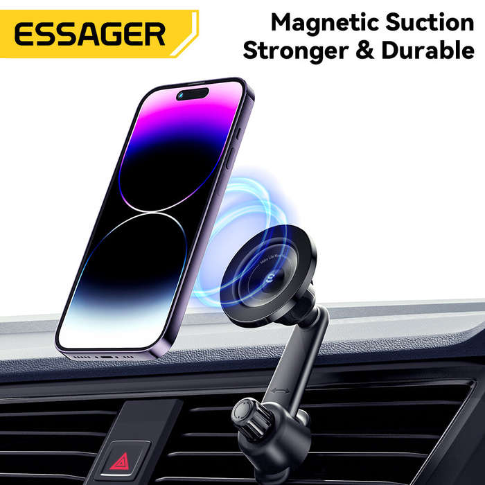Air Vent - ESSAGER ES-ZJ27 Magnetic Car Phone Holder Air Outlet Stand 360 Full Rotating for iPhone 1