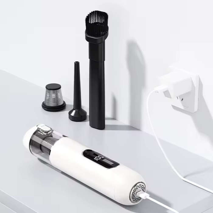 White - 13000Pa Cordless Car Vacuum Cleaner With Strong Suction Power Handheld Blowing And Suction M