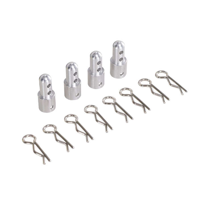 White - Upgraded Aluminum Alloy Metal Body Heightening Pillar for MJX 1/14 14210 14301 14303 RC Car
