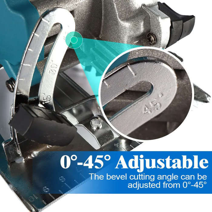 Drillpro 5 Inch Brushless Electric Circular Saw 10800RPM with Adjustable Bevel Cutting Angle and 3 B