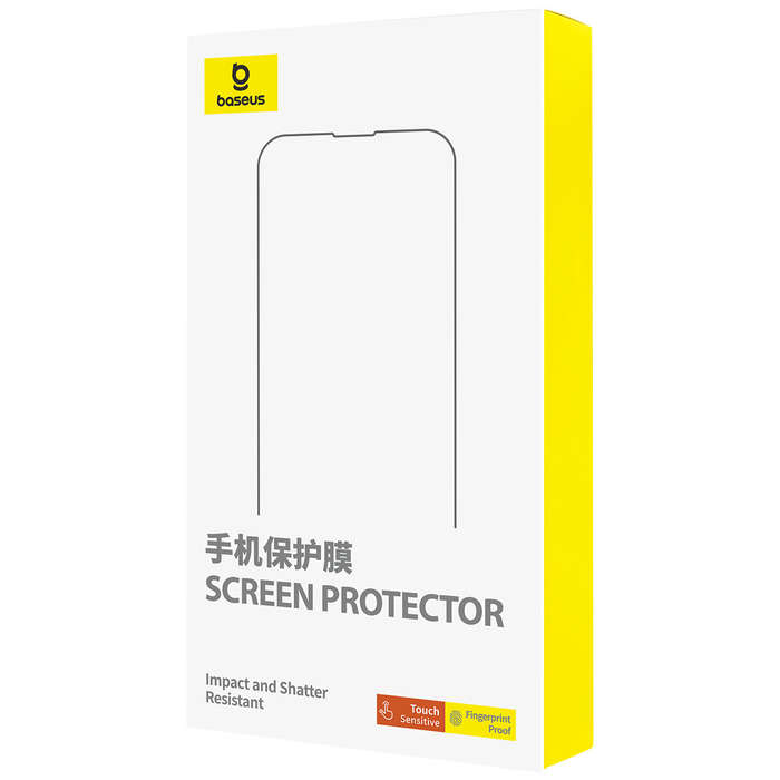 iPhone 15 Pro - Baseus Crystal Series Anti-Glare Full-Coverage HD Tempered Glass Screen Protector wi