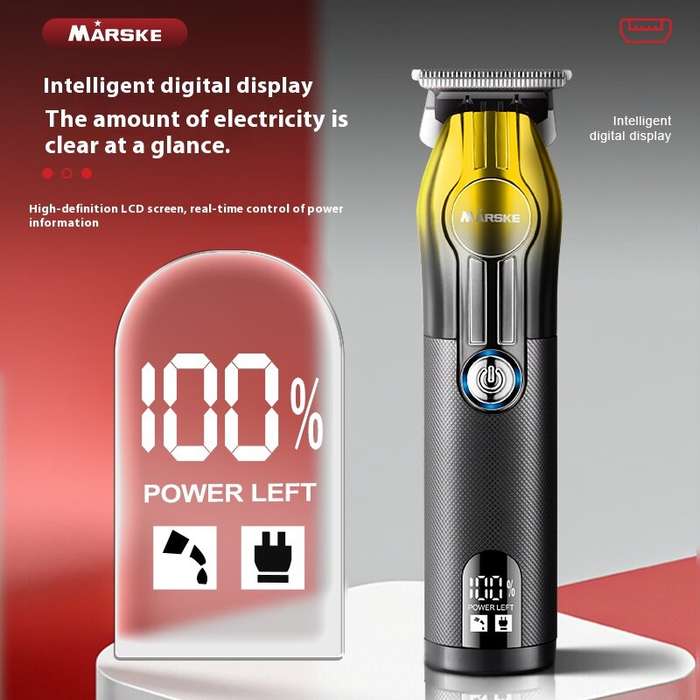 Black Gold - MARSKE 2 In 1 Electric Hair Clipper Set for Men Cordless Rechargeable Trimmer Kit with