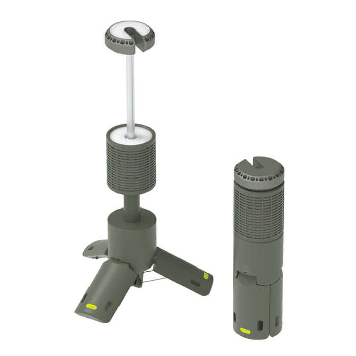 Green - Bikight Height Adjustable Tripod Stand Camping Lamp Foldable Portable Telescopic Lanterns Bu