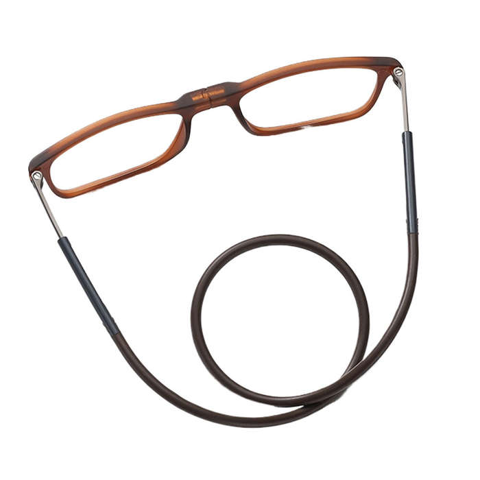 +300 - Folding Portable Hang Neck Magnetic Reading Glasses Lightweight Anti-blue Light HD Eye Protec