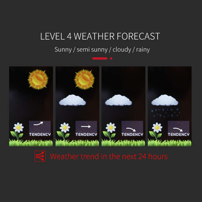 Black - AGSIVO Wireless Touch Screen Digital Weather Station Alarm Clock Indoor Outdoor Thermometer