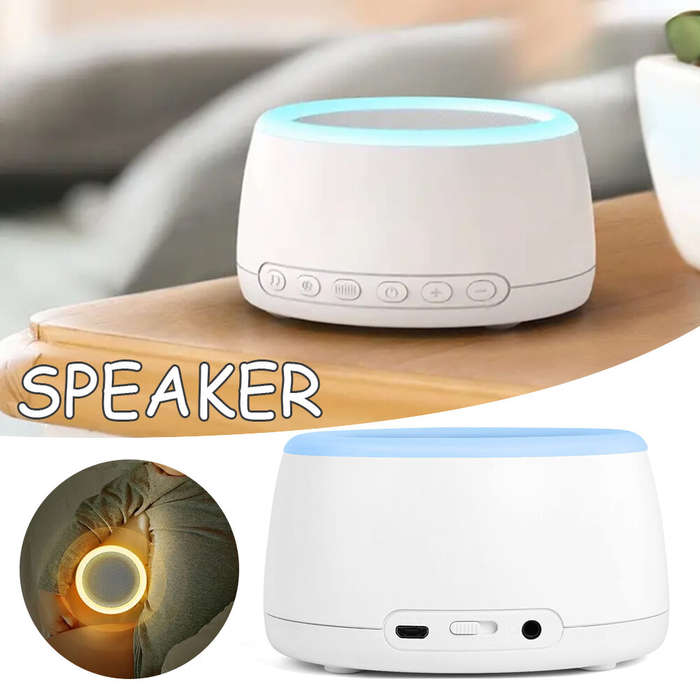 Portable White Noise Sleep Machine Bluetooth Speakers Sleep Meter With 24 Soothing Sounds Night Ligh