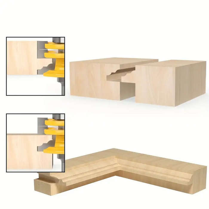 12mm Shank - LAVIE 1/2 Inch 8mm 12mm Shank Ogee Rail and Stile Router Bit Reversible Glass Door Rail