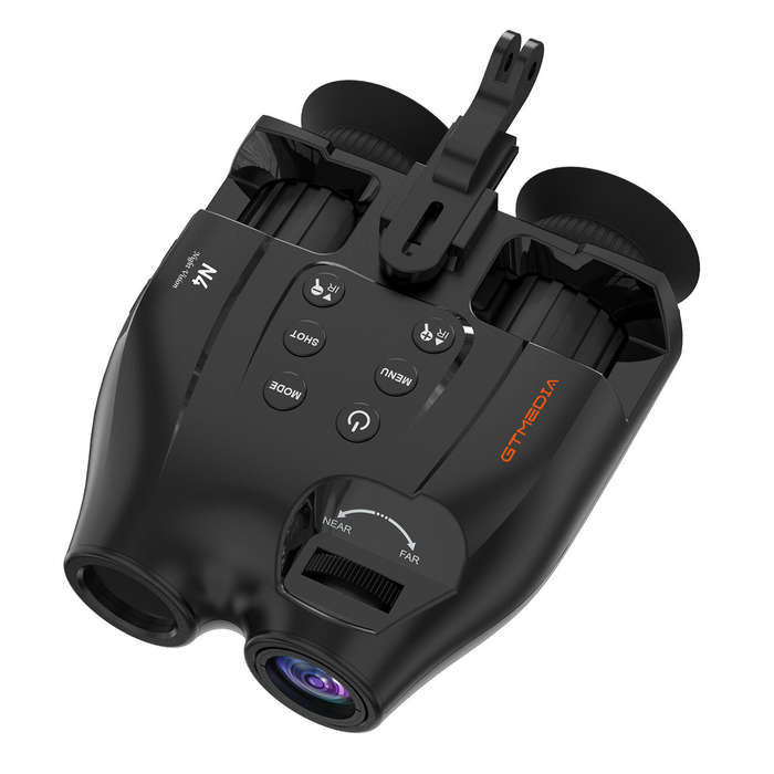 Black - GTMEDIA N4 Night Vision Binoculars 7 Levels Infrared Light 5X Zoom Photo/Video Playback Head