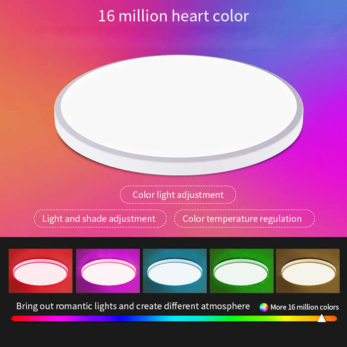Black - Gosund LB13 20W Smart Ceiling Light 1600LM RGB+CW LED Ceiling Lamp 30cm Voice Control With A