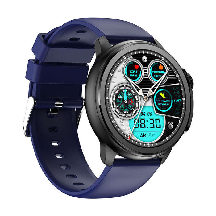 Leather Brown - ET481 1.43 inch AMOLED HD Screen ECG Blood Composition Non-invasive Blood Glucose Me