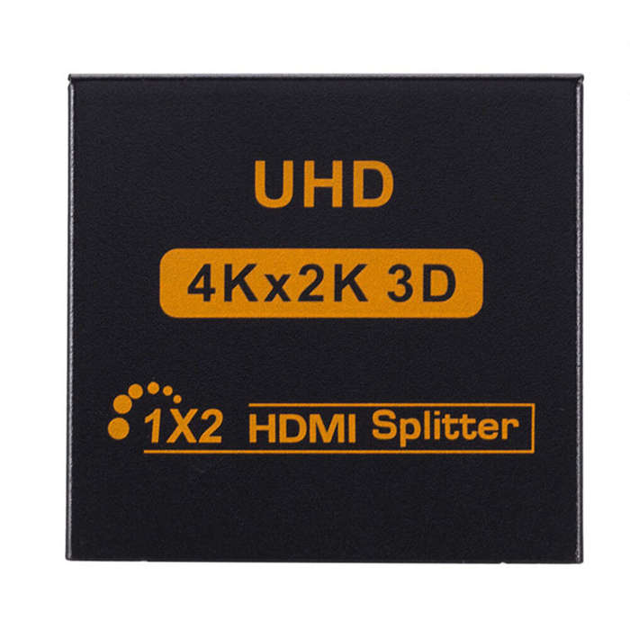 Black - 4K 3D HD Splitter HD 1 Input 2 Output Video HD Switcher for PC DVD TV Box 12 HD Splitter