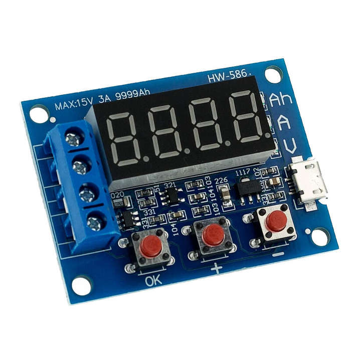 Blue - ZB2L3 Battery Tester LED Digital Display 18650 Lithium Battery Power Supply Test Resistance L