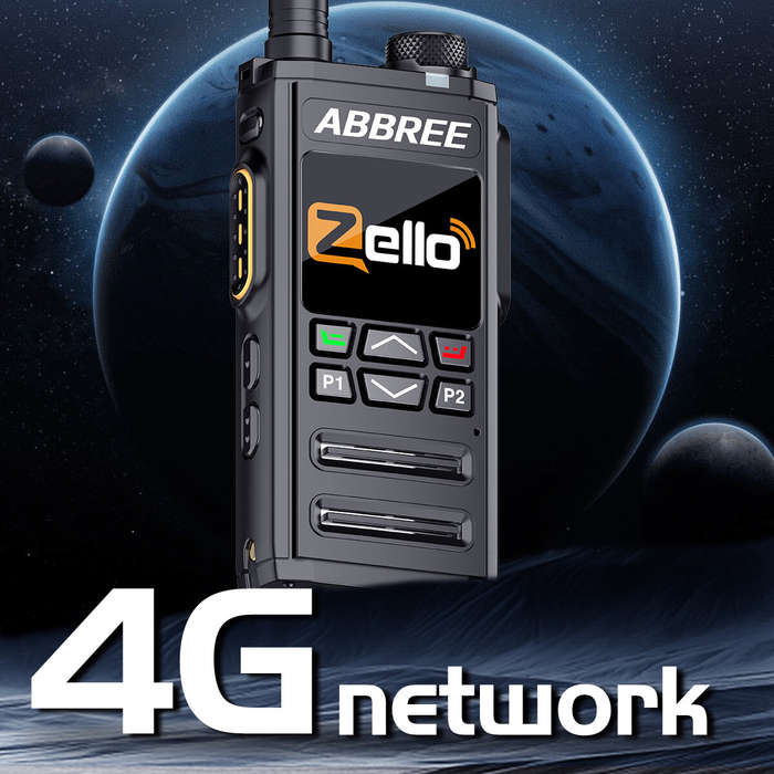 US Version - ABBREE GP-268 Walkie Talkie Zello POC Network Bluetooth WIFI 4G SIM Card Android Long R