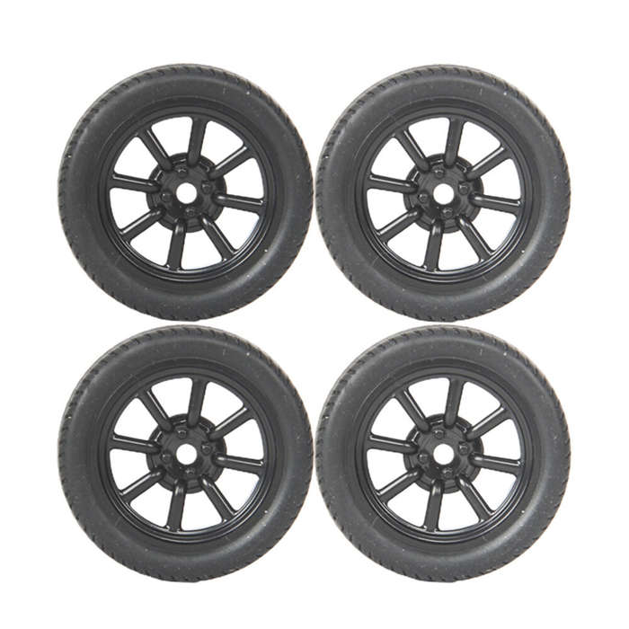 001 - 4PCS LDRC A86 A86P 1/18 RC Car Spare Tires Wheels 4mm Hex LA0017 Drift Vehicles Models Parts A