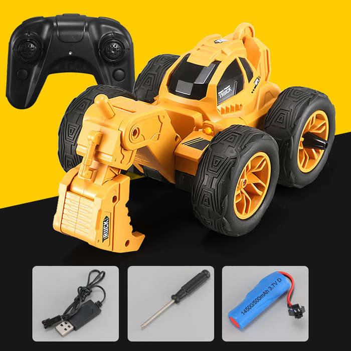01 - 2.4G Drop-resistant Excavator RC Car Stunt RC Car for Children Toys