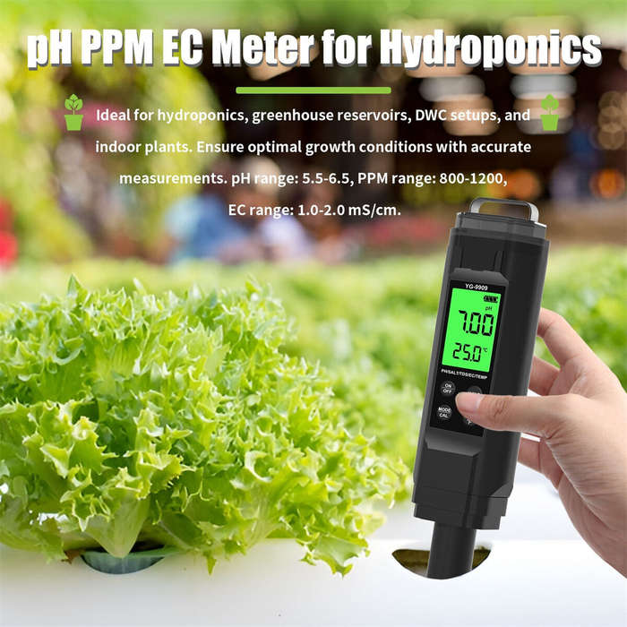 Black - Portable Water Quality Tester 5-In-1 Fish bowl PH Meter TDS Test Pen EC Value Tester Salinit