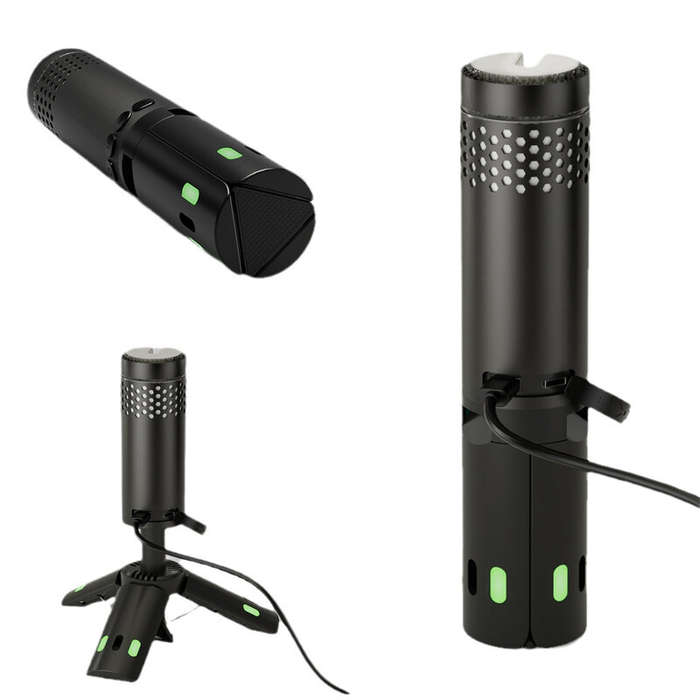 Black - Bikight YL-301 Height Adjustable Telescopic Camping Light 10000mAh USB Rechargeable Portable