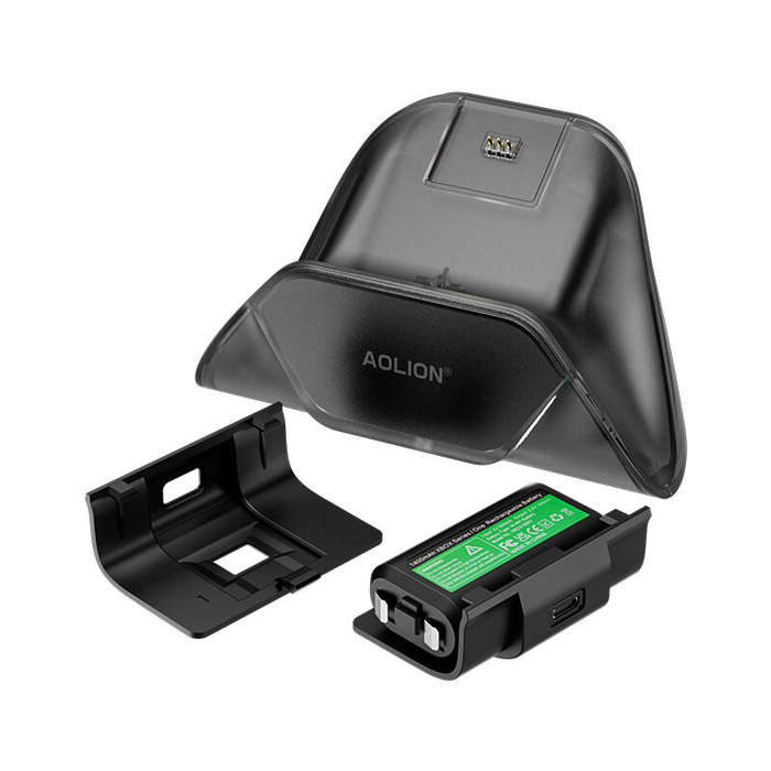 Black - AOLION AL-XB2316 Wireless Charger Dock for Xbox Series X S/ONE X/S Game Controller Base Hold