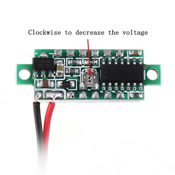 3Pcs Geekcreit 0.28 Inch Yellow LED 2.6V-30V Mini Digital Volt Meter Voltage Tester Two Line Voltmet