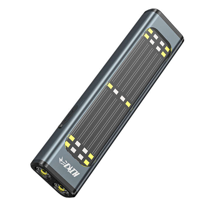 Grey - Portable LED+COB Work Light Powerful Magnetic Long-Range Type-C Rechargeable Emergency Outdoo