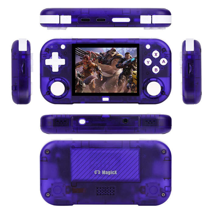 Purple - AMPOWN MINI ZERO 28 128G 11256+ Games Retro Handheld Gaming Console 2.8 Inch IPS Android Sy