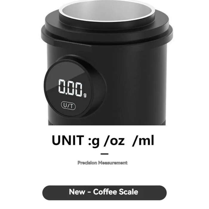 Black - Digital Coffee Dosing Cup 0.1g Precision Espresso Scale 500g Max Capacity Compact Portable E