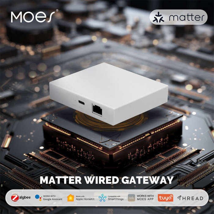 Moes Matter Smart Zigbe Home Bridge Matter Wired Gateway Hub Support Voice Control Via Alexa Google