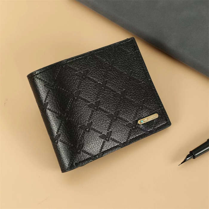 Black - Retro Men's PU Leather Short Wallet Slim Bifold Purse Credit Card Holder Card Case Wallet Gi