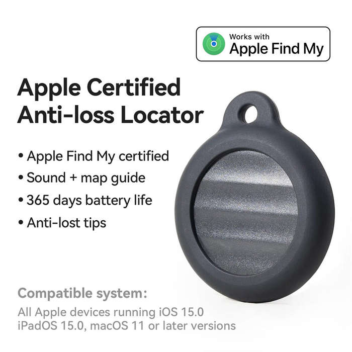 Black - ROCKBROS RT1W Mini GPS Tracker System FindMy App Air Tag Key Bluetooth 5.1 Sound Guidance An