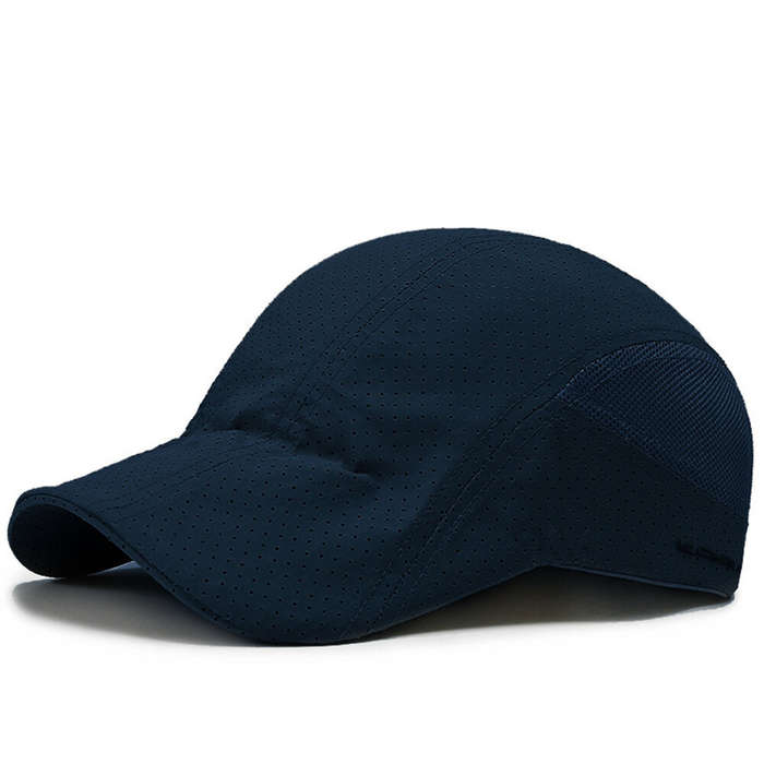 Navy Blue - Quick-drying Sun Protection Mesh Breathable Baseball Caps Lightweight Adjustable Outdoor