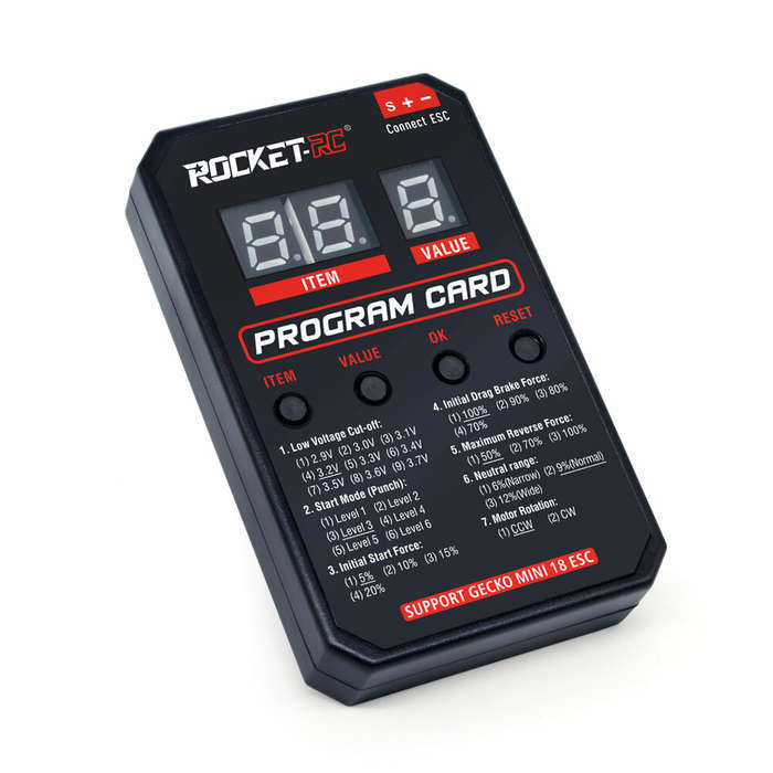 Separate Program Card - Surpass Hobby ROCKET LED Program Card for Rock Crawler Gecko Series MINI 18