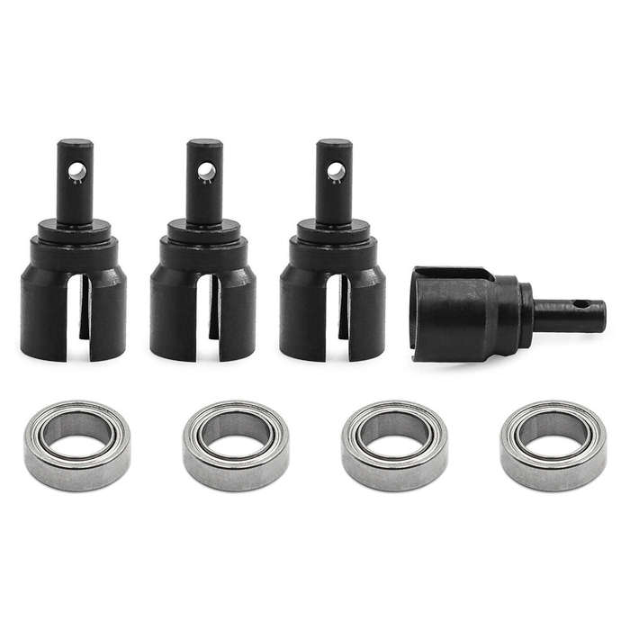 1 Set - Upgraded Metal Parts Alloy Steel Differential Adapter+Bearing Set for MJX 16207 16209 16210