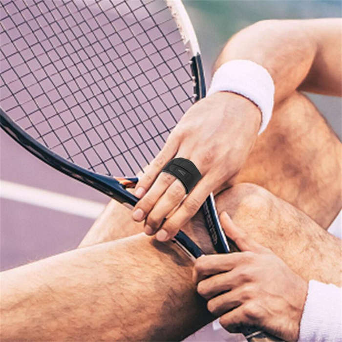 L - AOLIKES 2PCS Sports Volleyball Basketball Finger Support Protector Finger Guard Bandage Pain Rel