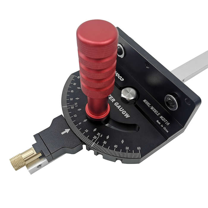 ENJOYWOOD Woodworking M1 Pro Angle Miter Gauge 0-60 Degree for Table Saw Router Table Precision Angl