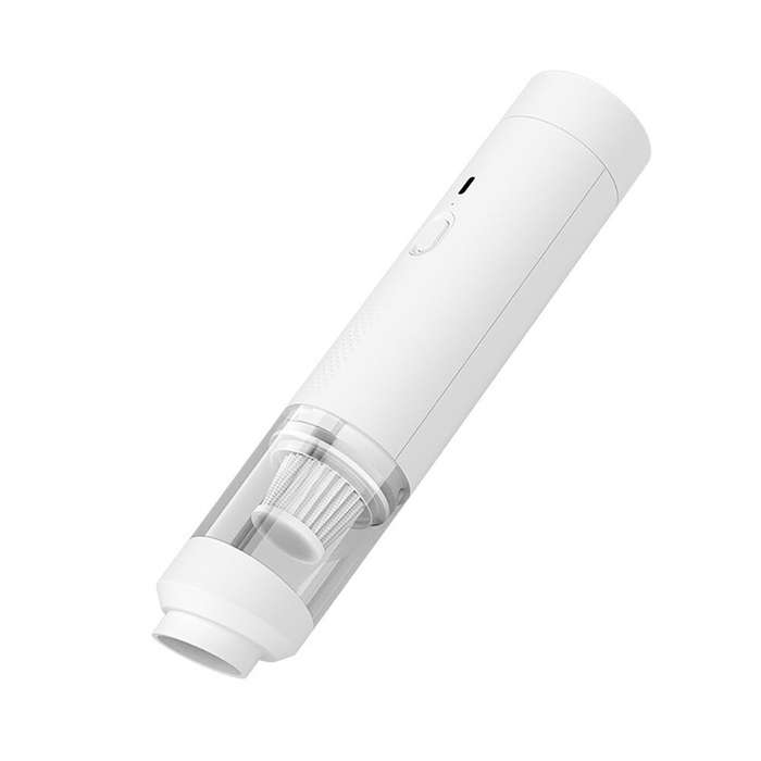 White - 7000pa Portable Cordless Handheld Car Vacuum Cleaner Dual Use Inflation Suction Blow Suction