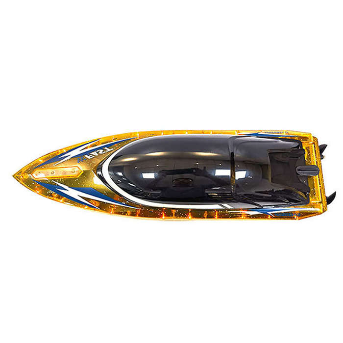 Yellow - JJRC S15 RTR 2.4 30km/h RC Boat LED Light Capsized Reset High Speed Racing Waterproof Ship