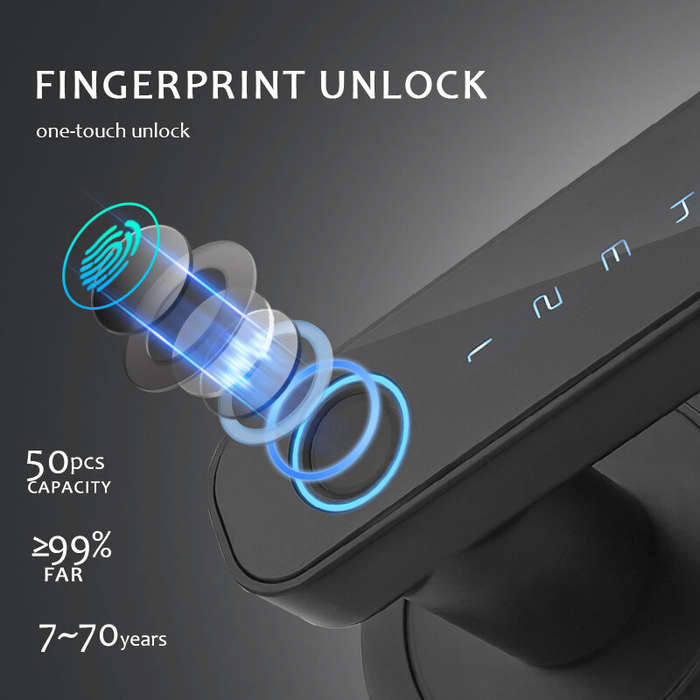 Tuya Smart Door bluetooth Lock Intelligent Anti-theft Door Lock Dynamic Password APP Fingerprint Key